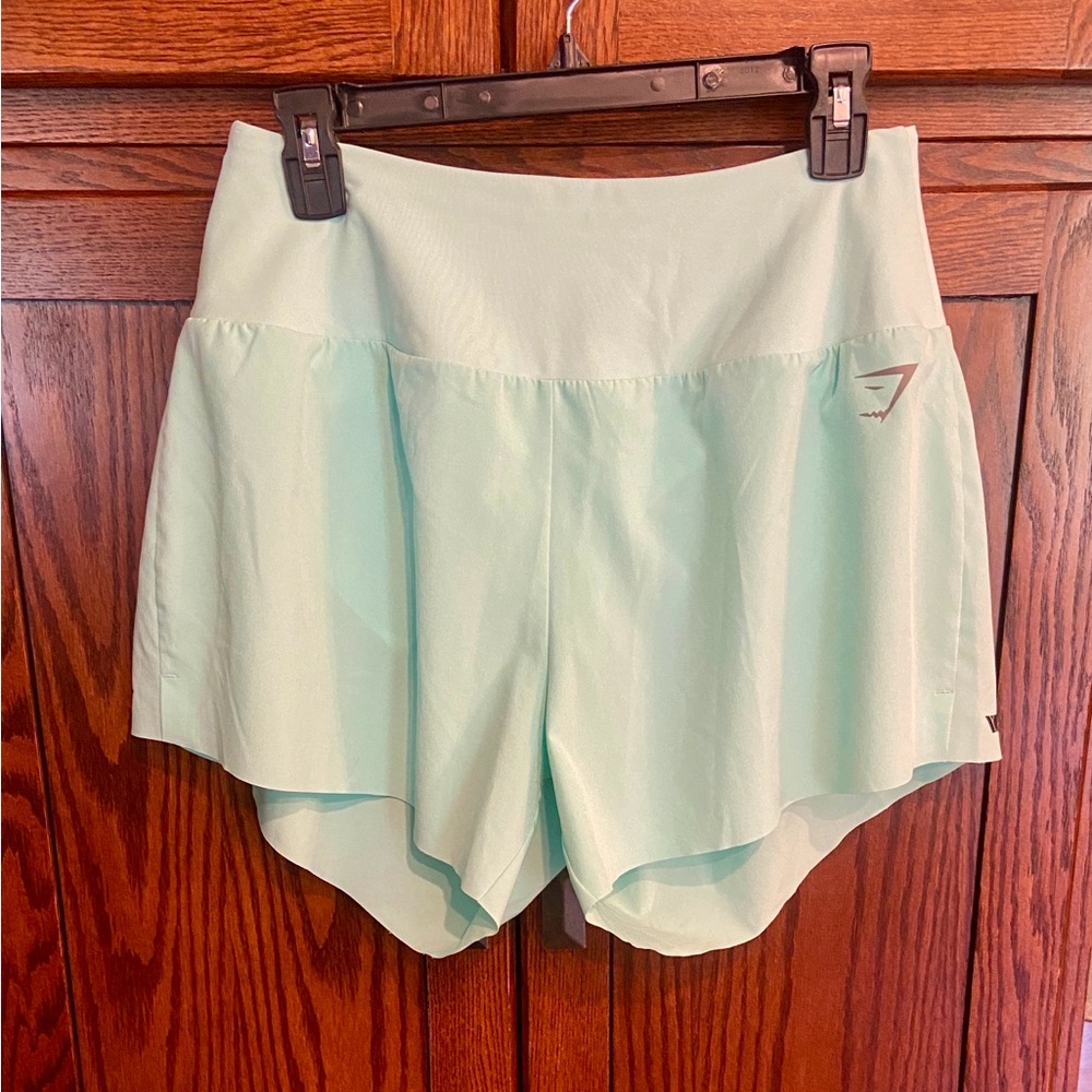 Gymshark Speed Short Women's Light Mint Green Athletic Shorts Size Large